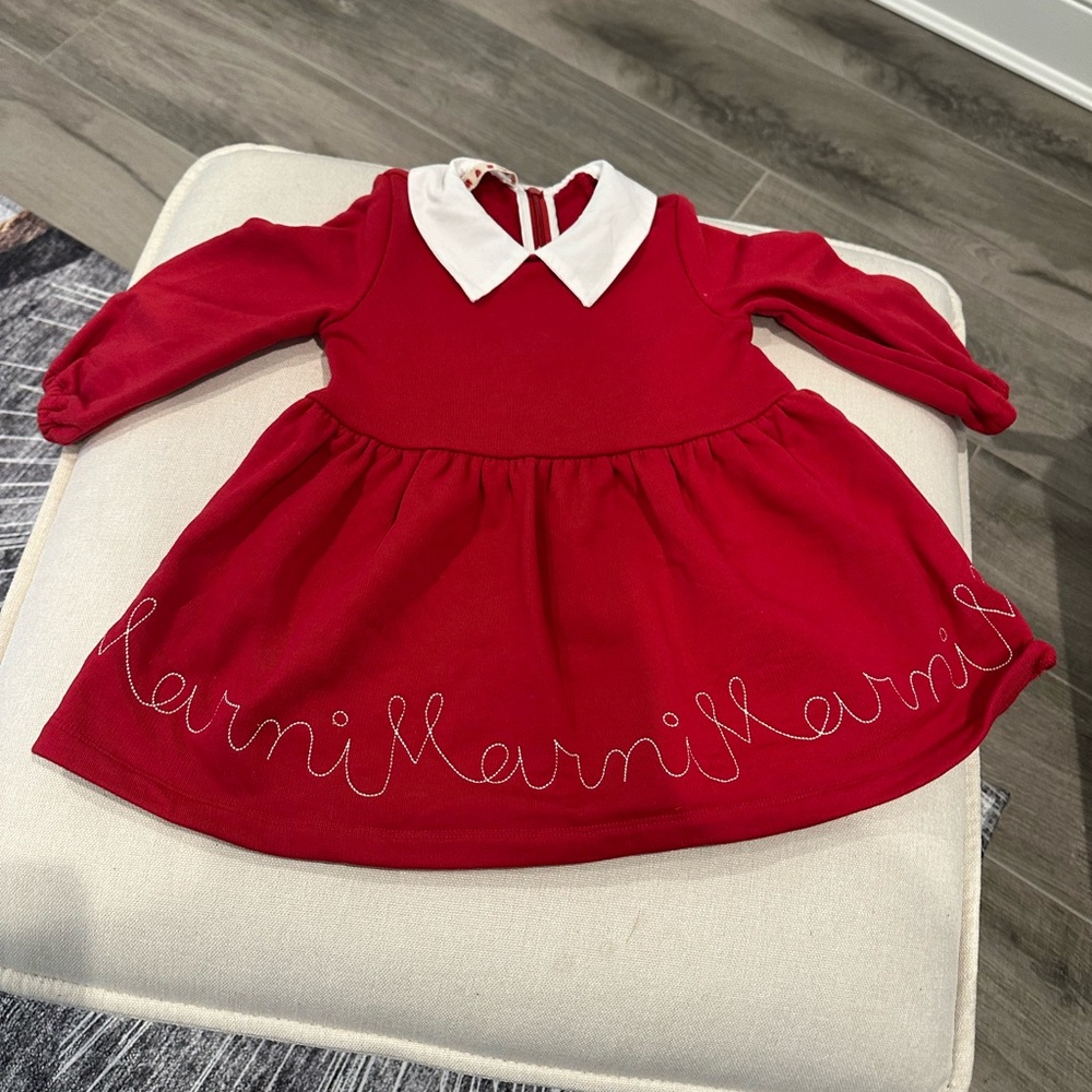 Marni Scarlet Dress with Ivory Collar